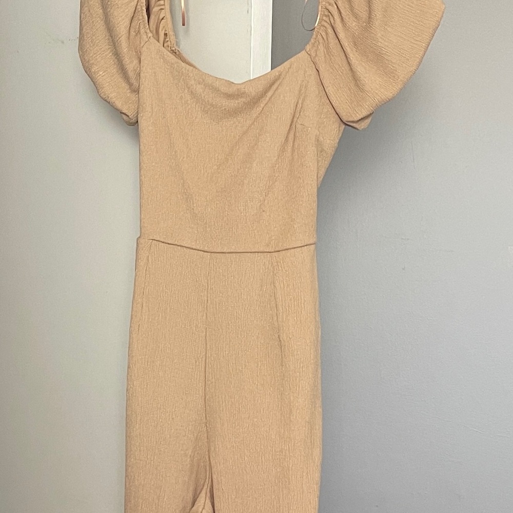 Francesca's Tan Jumpsuit